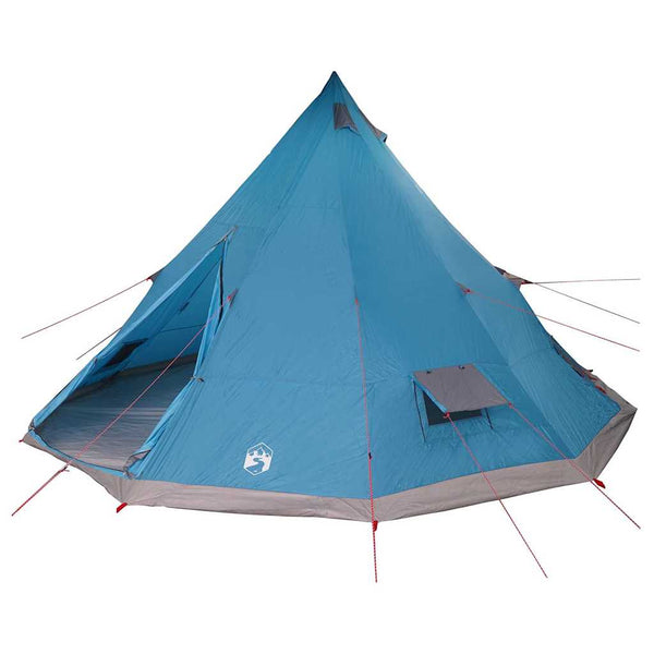 Vidaxl tipi tent met dak met opslag blauw 560 x 560 x 300 cm taft