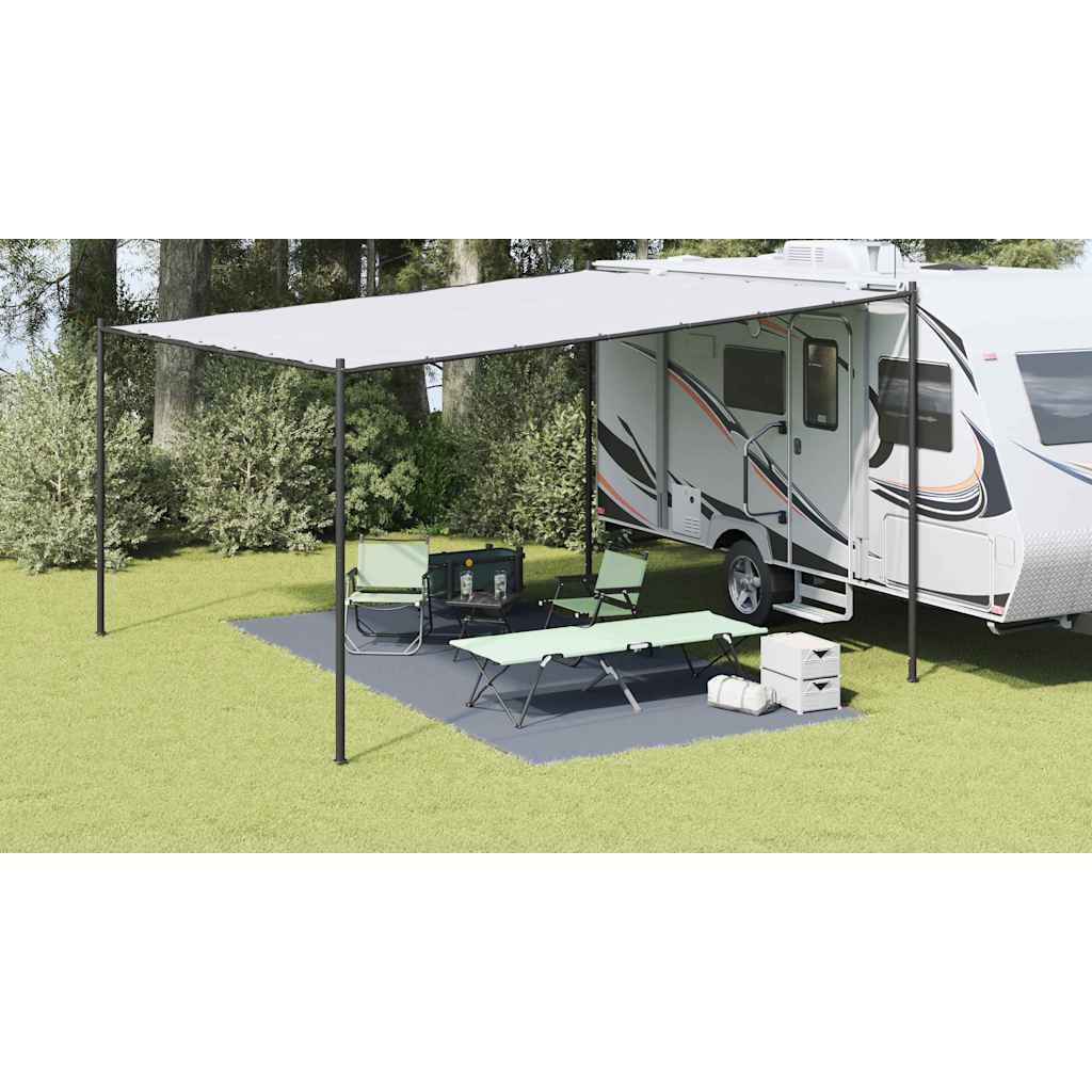 Vidaxl tenttapijt blauw en grijs 500 x 250 cm polyetheen