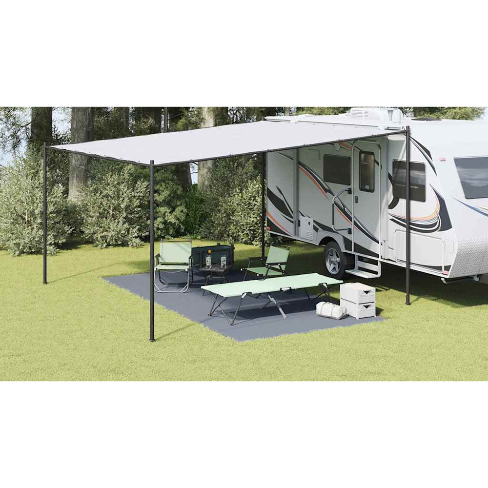 Vidaxl tenttapijt blauw en grijs 500 x 250 cm polyetheen