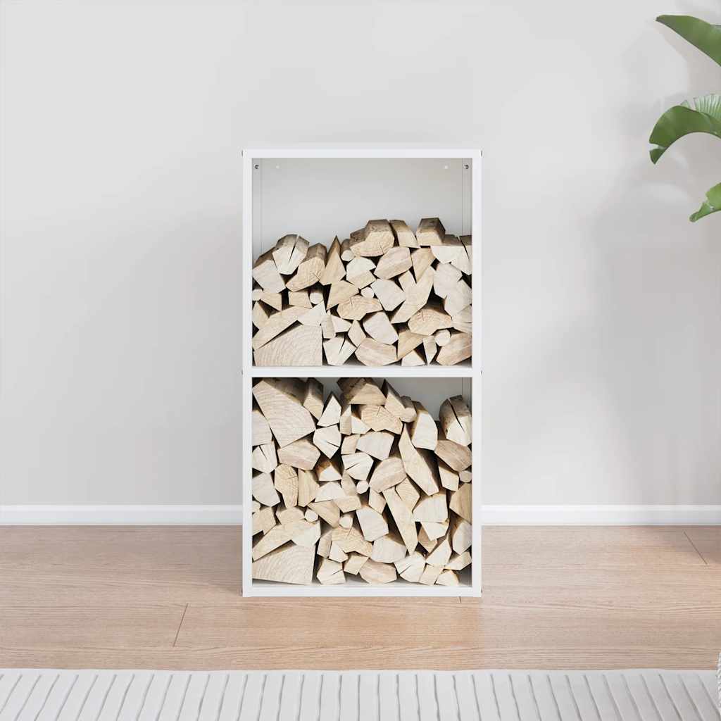 Vidaxl brandhoutrek 40x30x75 cm koudgewalst staal wit