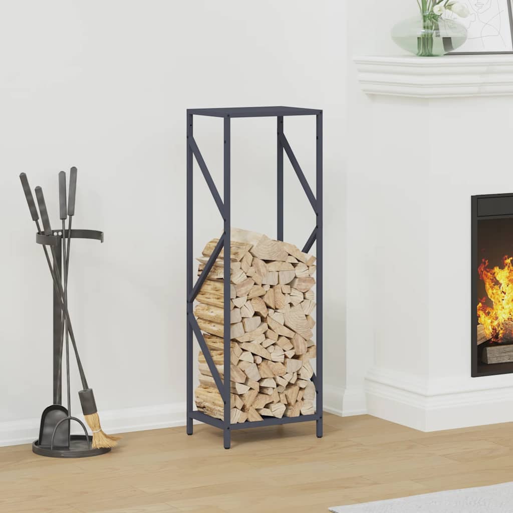Vidaxl brandhoutrek 34x25x100 cm koudgewalst staal antracietkleurig