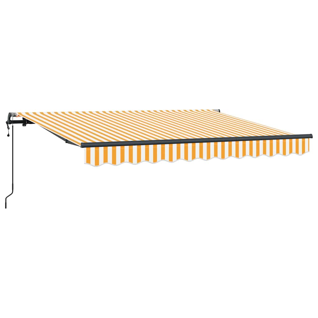 Vidaxl inklapbaar zonnescherm geel 250 x 200 cm stof