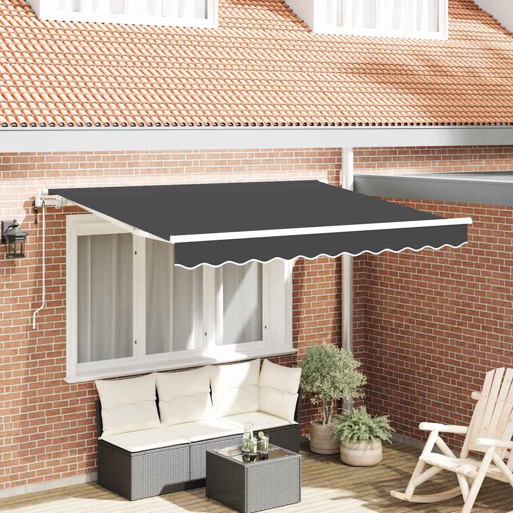 Vidaxl inklapbaar zonnescherm antraciet 250 x 200 cm stof