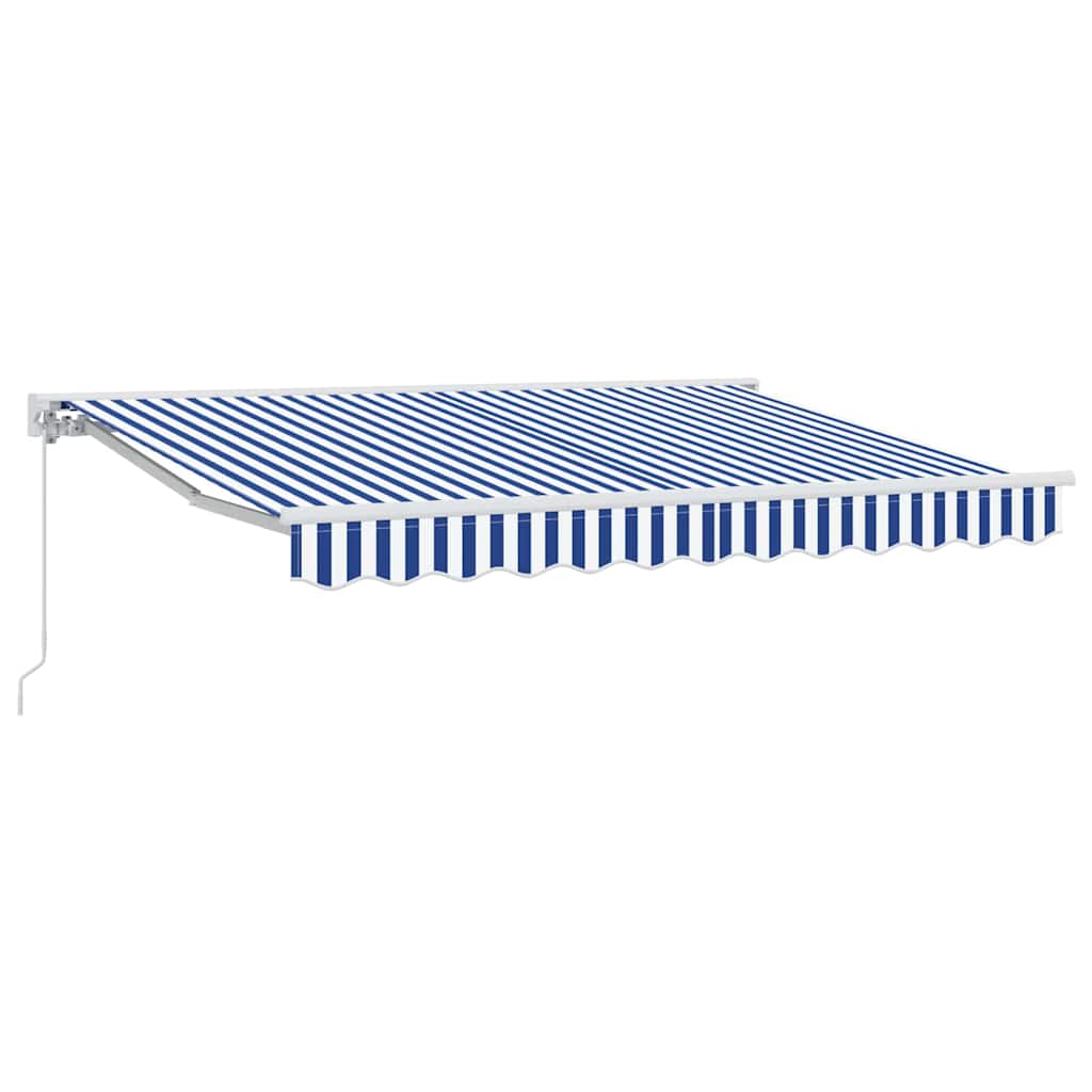 Vidaxl inklapbaar zonnescherm blauw en wit 300 x 200 cm