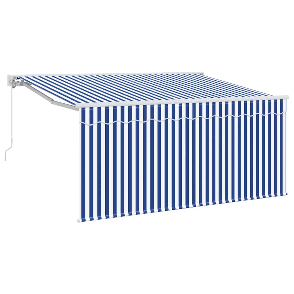 Vidaxl inklapbaar zonnescherm blauw en wit 300 x 200 cm
