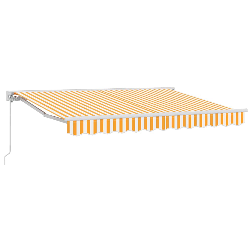 Vidaxl inklapbaar zonnescherm geel en wit 300 x 200 cm