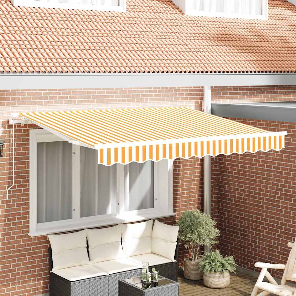Vidaxl inklapbaar zonnescherm geel 300 x 200 cm stof
