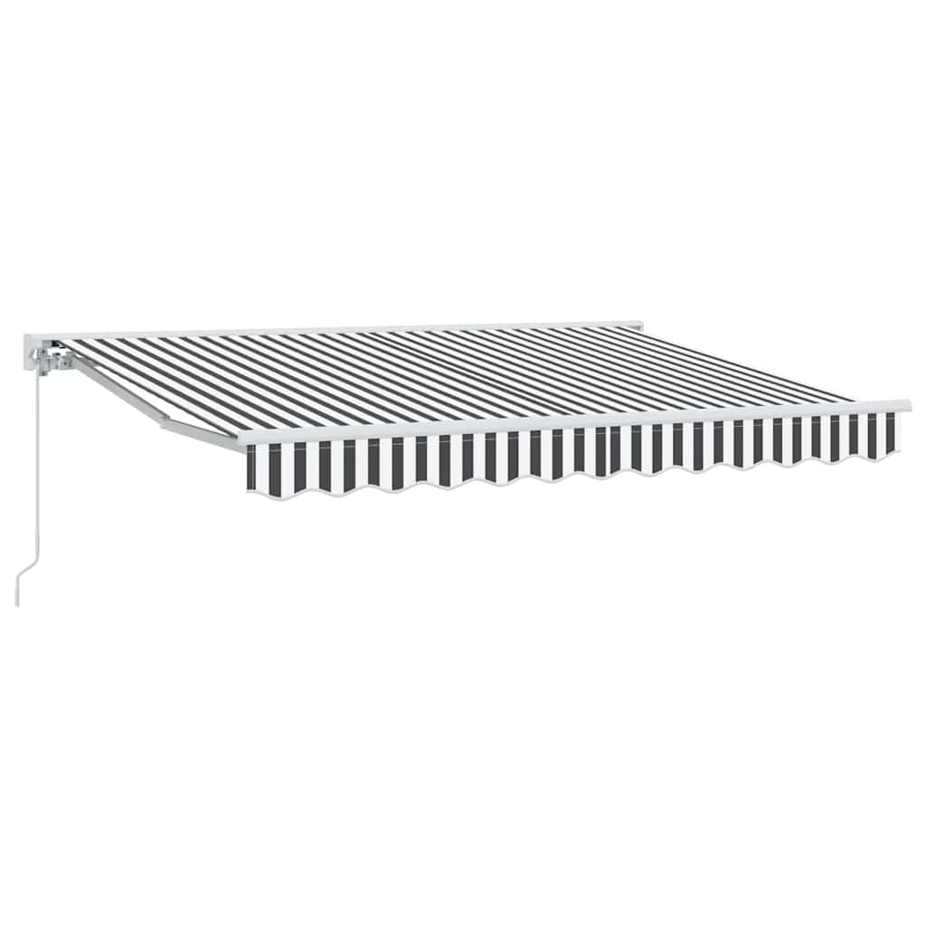Vidaxl inklapbaar zonnescherm antraciet en wit 300 x 200 cm