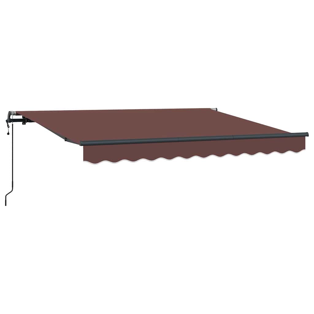 Vidaxl inklapbaar zonnescherm bruin 350 x 200 cm stof