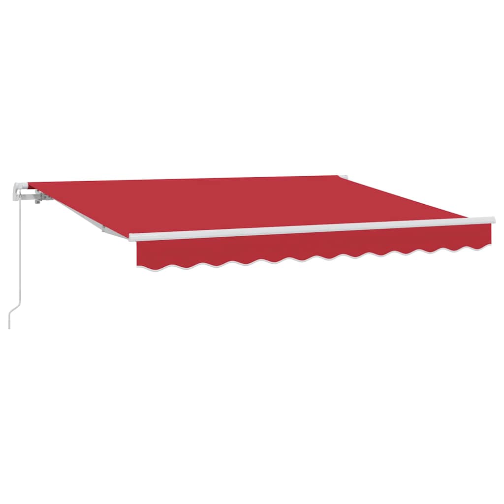 Vidaxl inklapbaar zonnescherm rood 350 x 200 cm stof
