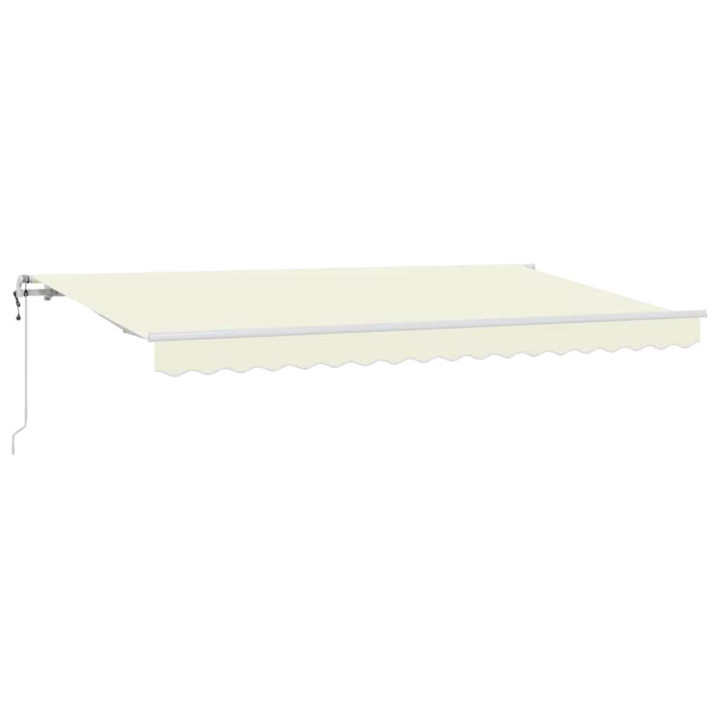 Vidaxl uitschuifbare luifel crème 400 x 200 cm stof