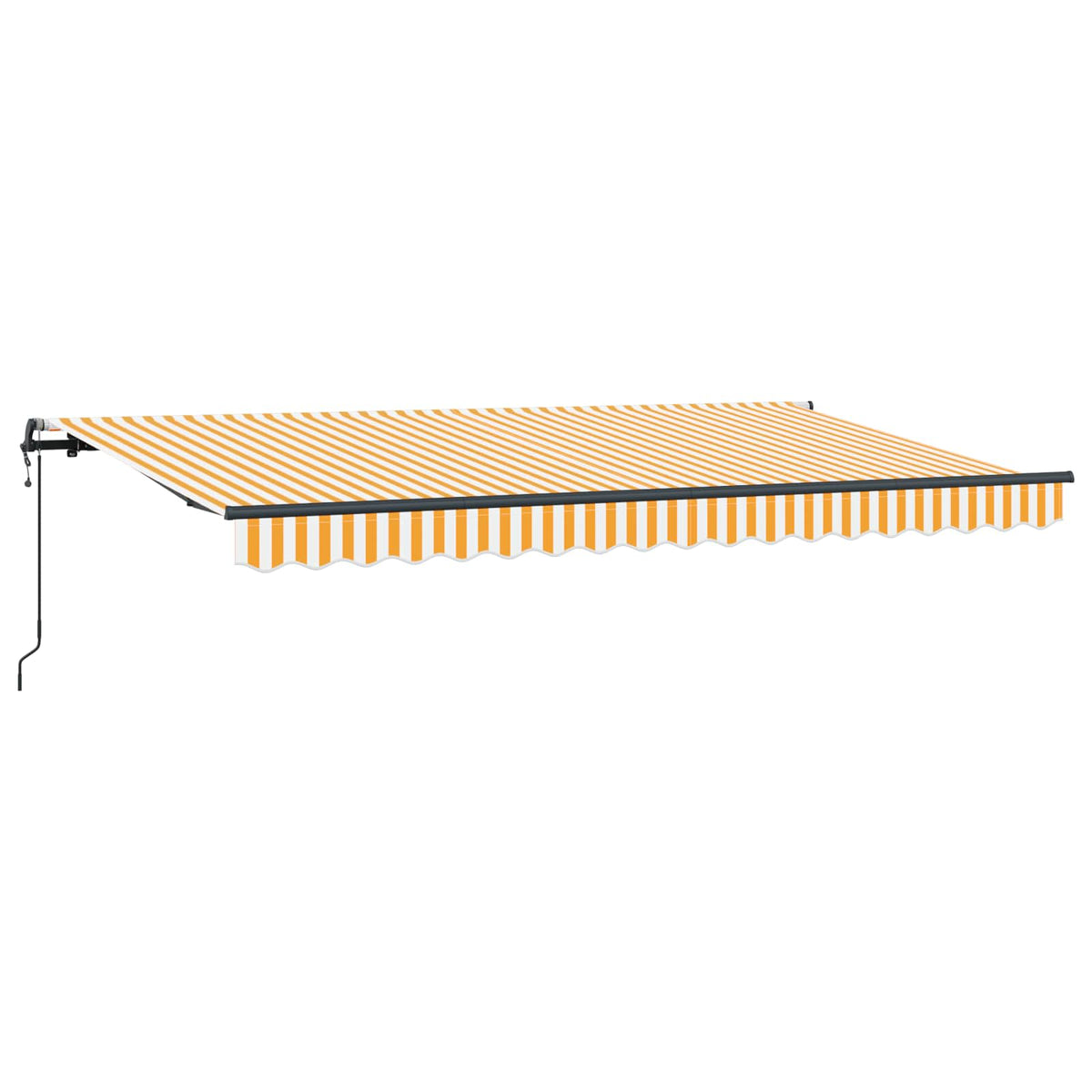 Vidaxl uitschuifbare luifel geel 400 x 200 cm stof