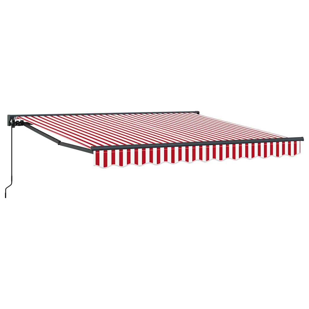 Vidaxl inklapbaar zonnescherm rood en wit 300 x 250 cm