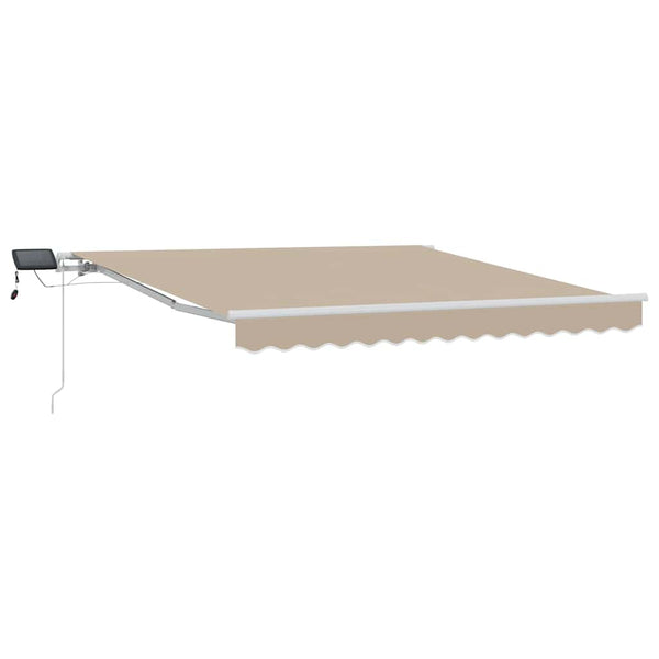 Vidaxl uitschuifbare luifel beige 300 x 250 cm stof en aluminium