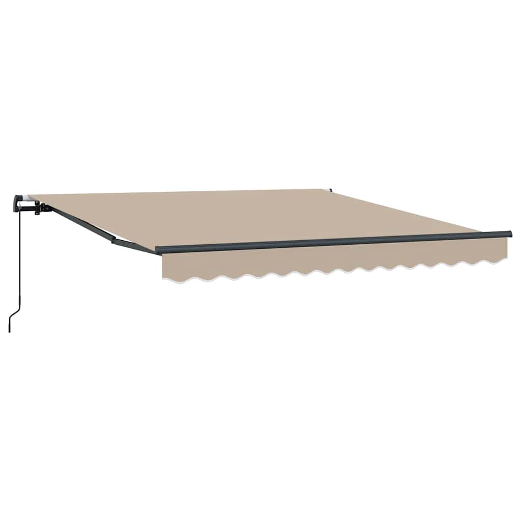 Vidaxl inklapbaar zonnescherm beige 300 x 250 cm polyester en staal