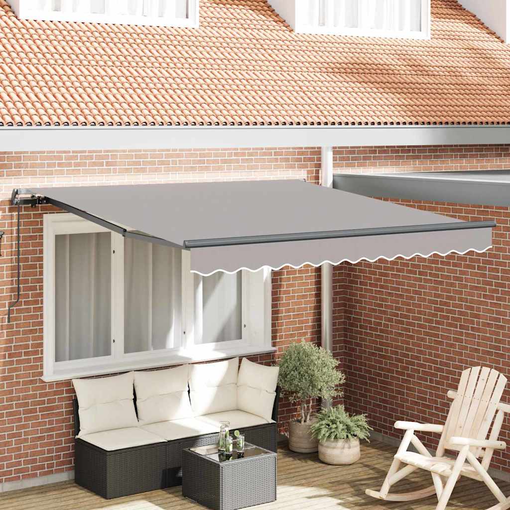 Vidaxl inklapbaar zonnescherm lichtgrijs 300 x 250 cm