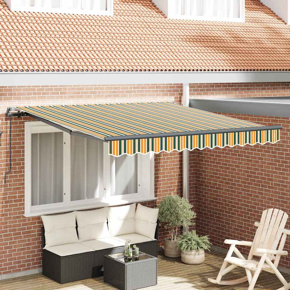 Vidaxl inklapbaar zonnescherm groen en geel 300 x 250 cm