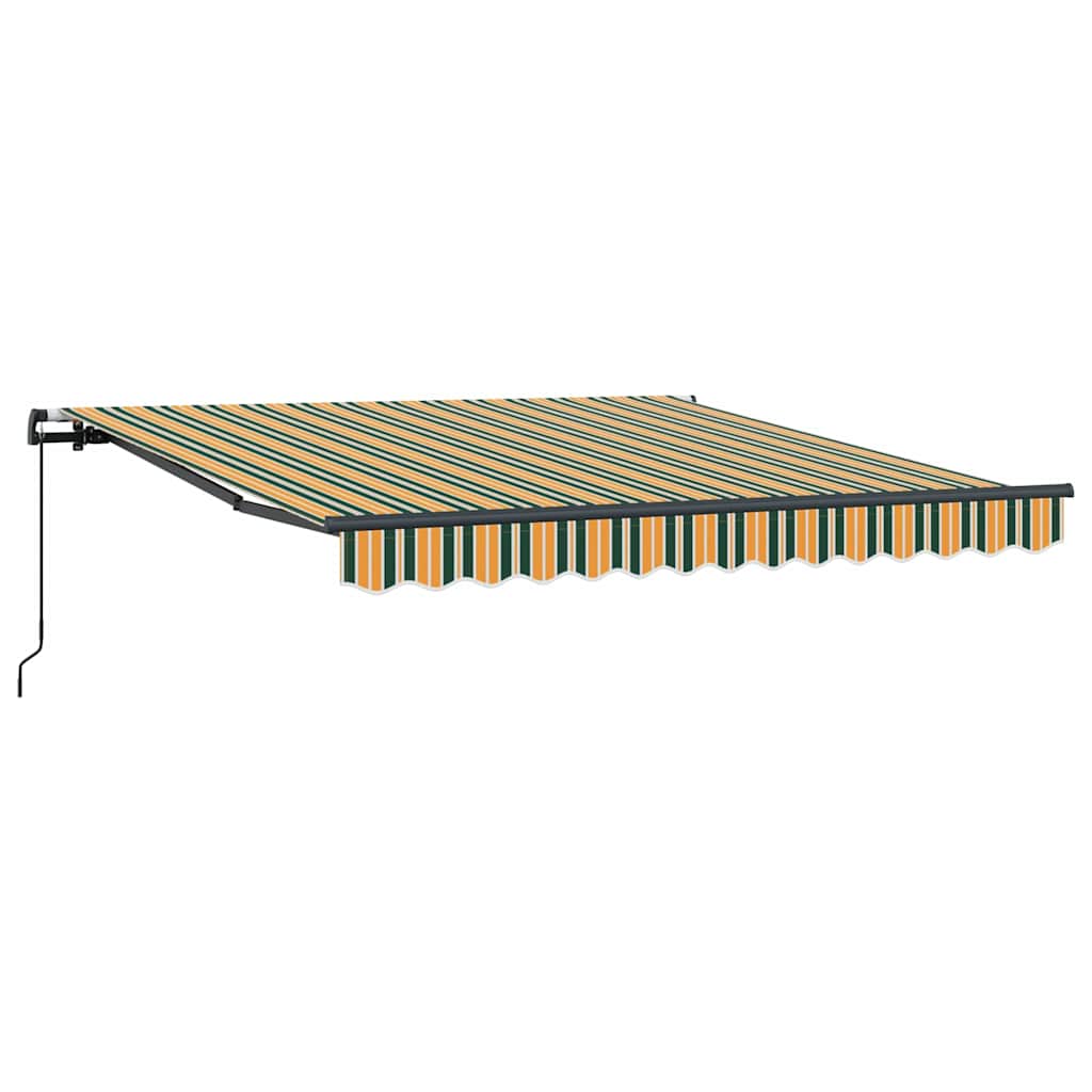 Vidaxl inklapbaar zonnescherm groen en geel 300 x 250 cm