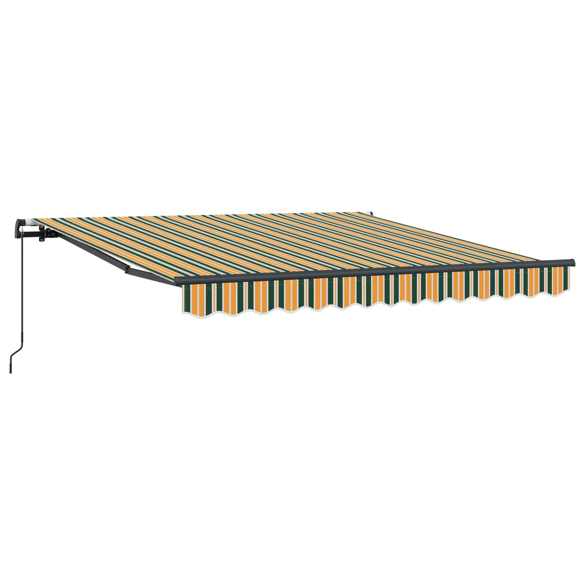 Vidaxl uitschuifbare luifel groen en geel 300 x 250 cm