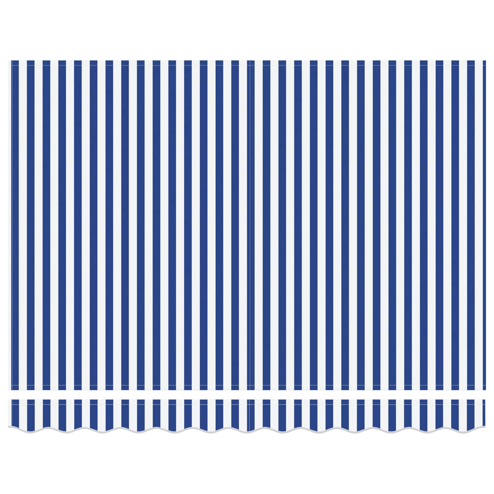 Vidaxl inklapbaar zonnescherm blauw en wit 350 x 250 cm