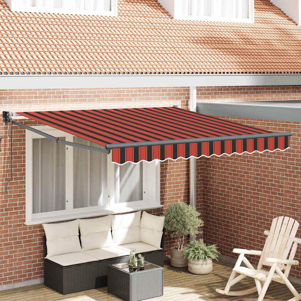 Vidaxl markies rood en zwart 350 x 250 x 165 cm polyester