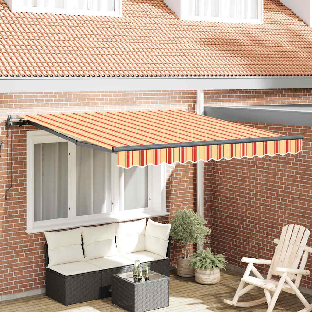 Vidaxl inklapbaar zonnescherm geel en oranje 350 x 250 cm