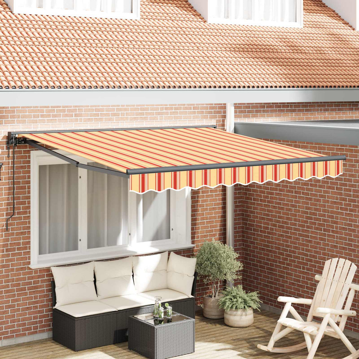 Vidaxl zijde frame meerkleurig 350 x 250 cm polyester met pu-coating