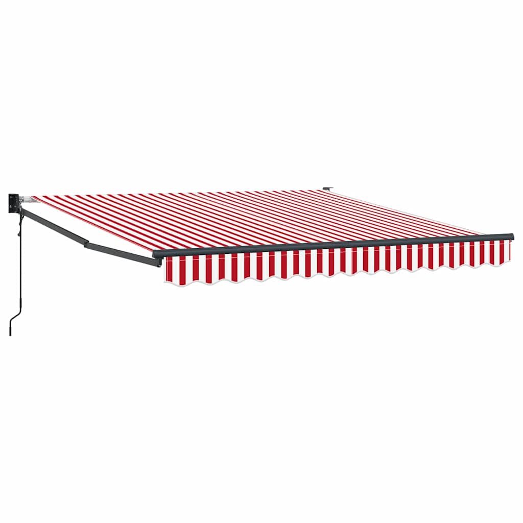 Vidaxl inklapbaar zonnescherm rood en wit 350 x 250 cm