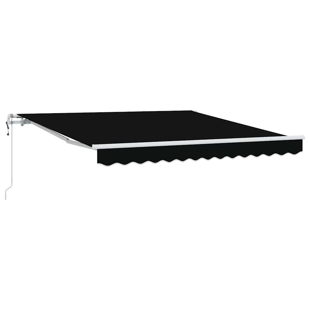 Vidaxl inklapbaar zonnescherm zwart 350 x 250 cm stof