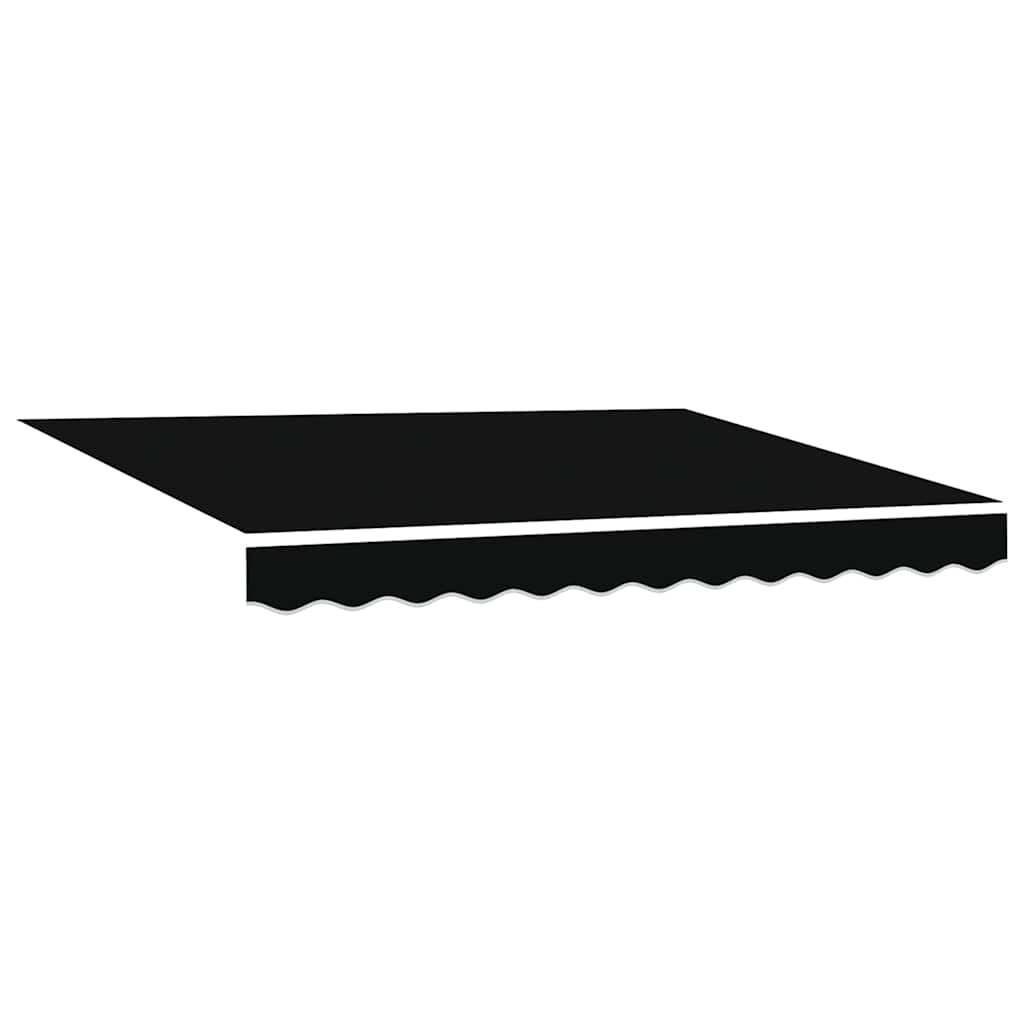 Vidaxl inklapbaar zonnescherm zwart 350 x 250 cm stof en aluminium