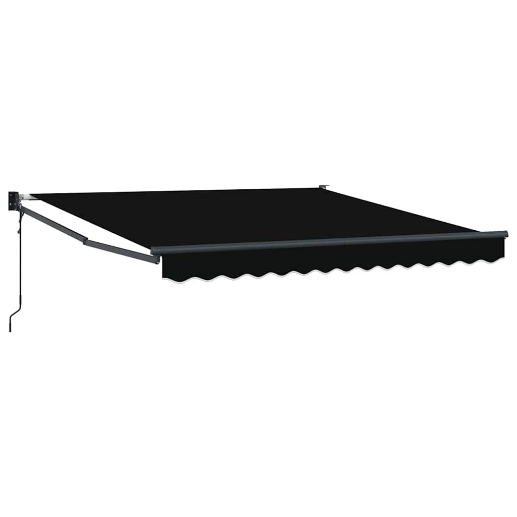 Vidaxl inklapbaar zonnescherm zwart 350 x 250 cm
