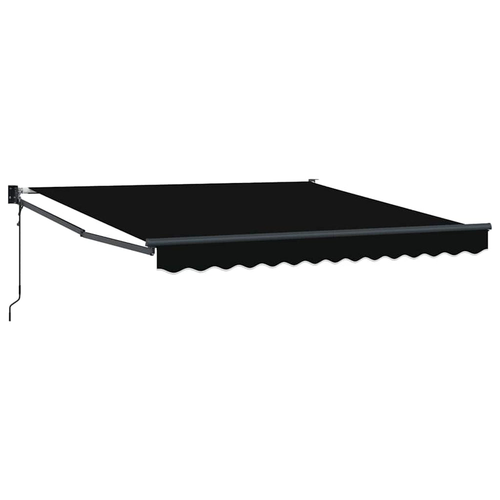 Vidaxl inklapbaar zonnescherm zwart 350 x 250 cm