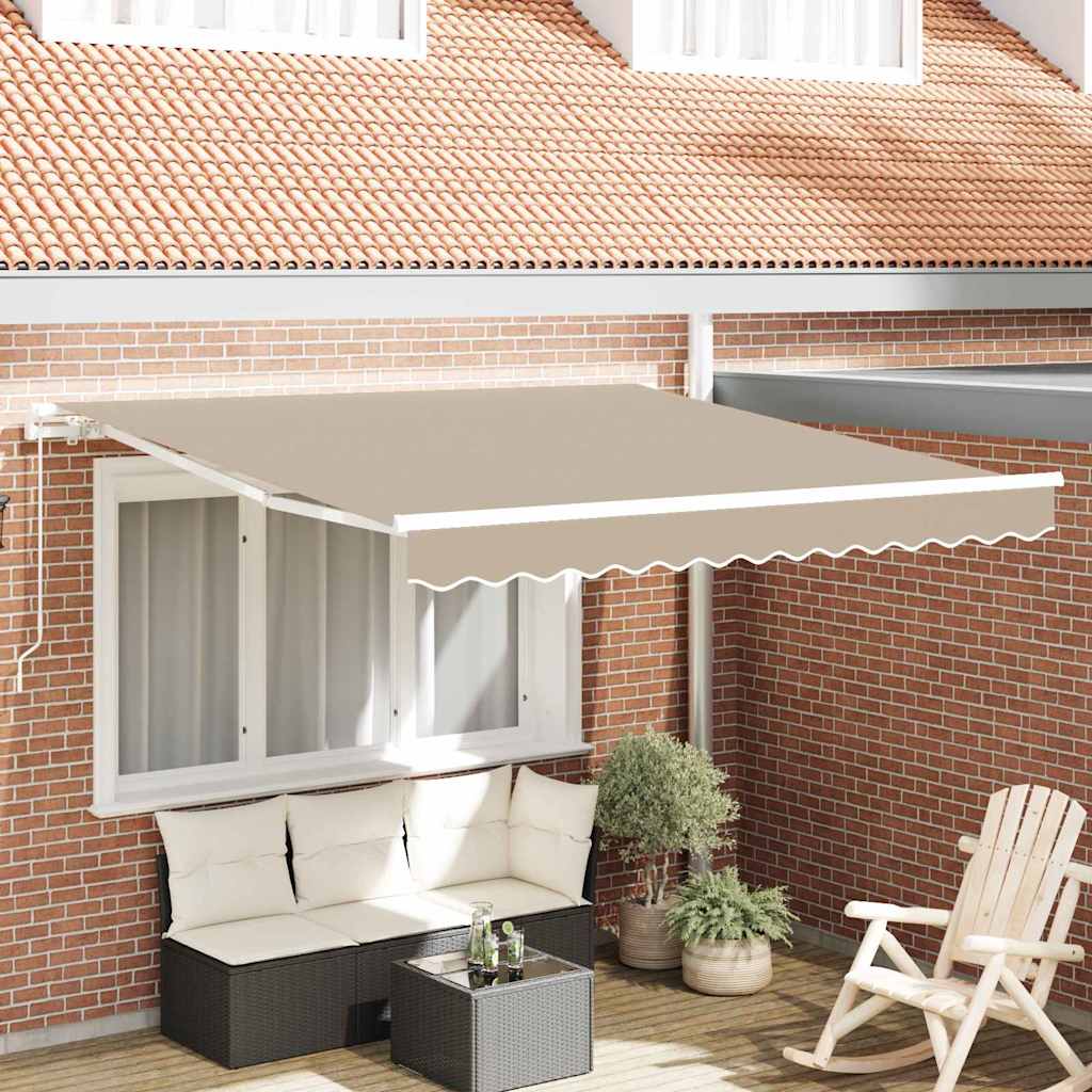 Vidaxl inklapbaar zonnescherm beige 350 x 250 cm