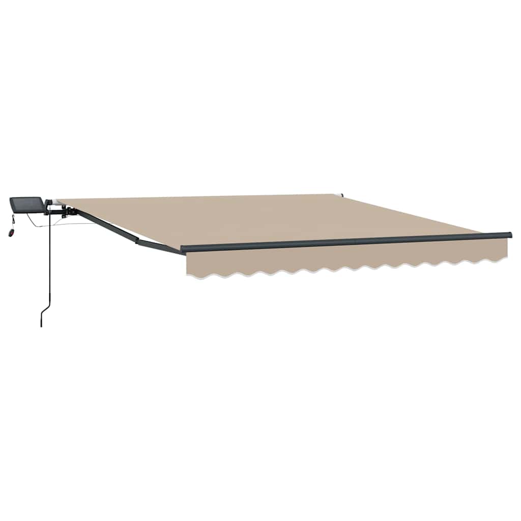 Vidaxl inklapbaar zonnescherm beige 350 x 250 cm stof