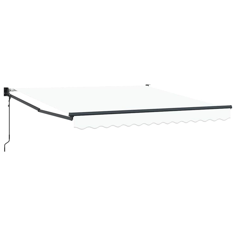 Vidaxl inklapbaar zonnescherm wit 350 x 250 cm polyester en aluminium