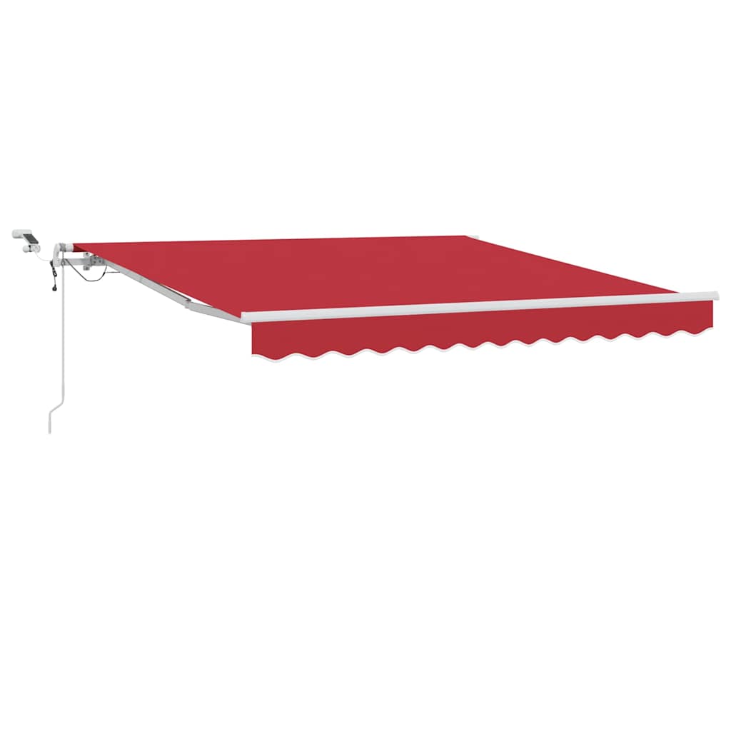 Vidaxl inklapbaar zonnescherm rood 350 x 250 cm polyester en metaal
