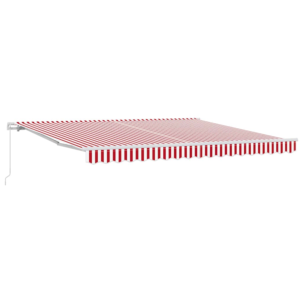 Vidaxl inklapbaar zonnescherm rood en wit 400 × 300 cm