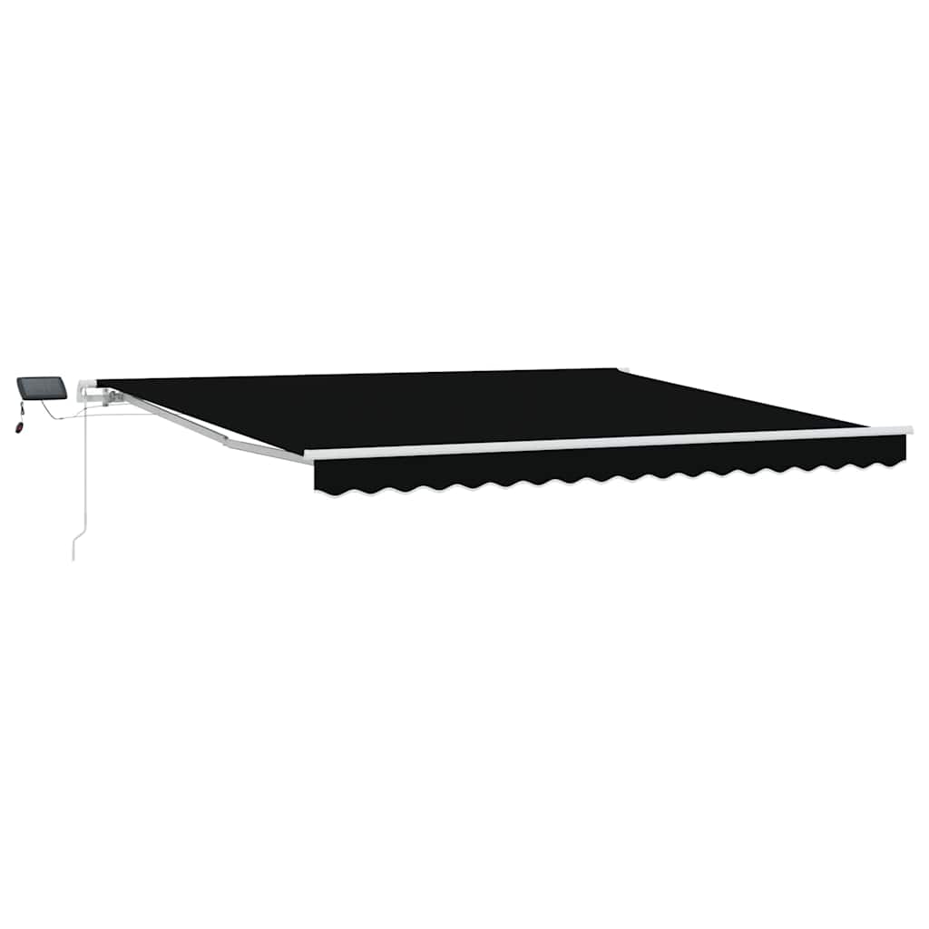 Vidaxl inklapbaar zonnescherm zwart 400 × 300 cm stof en staal