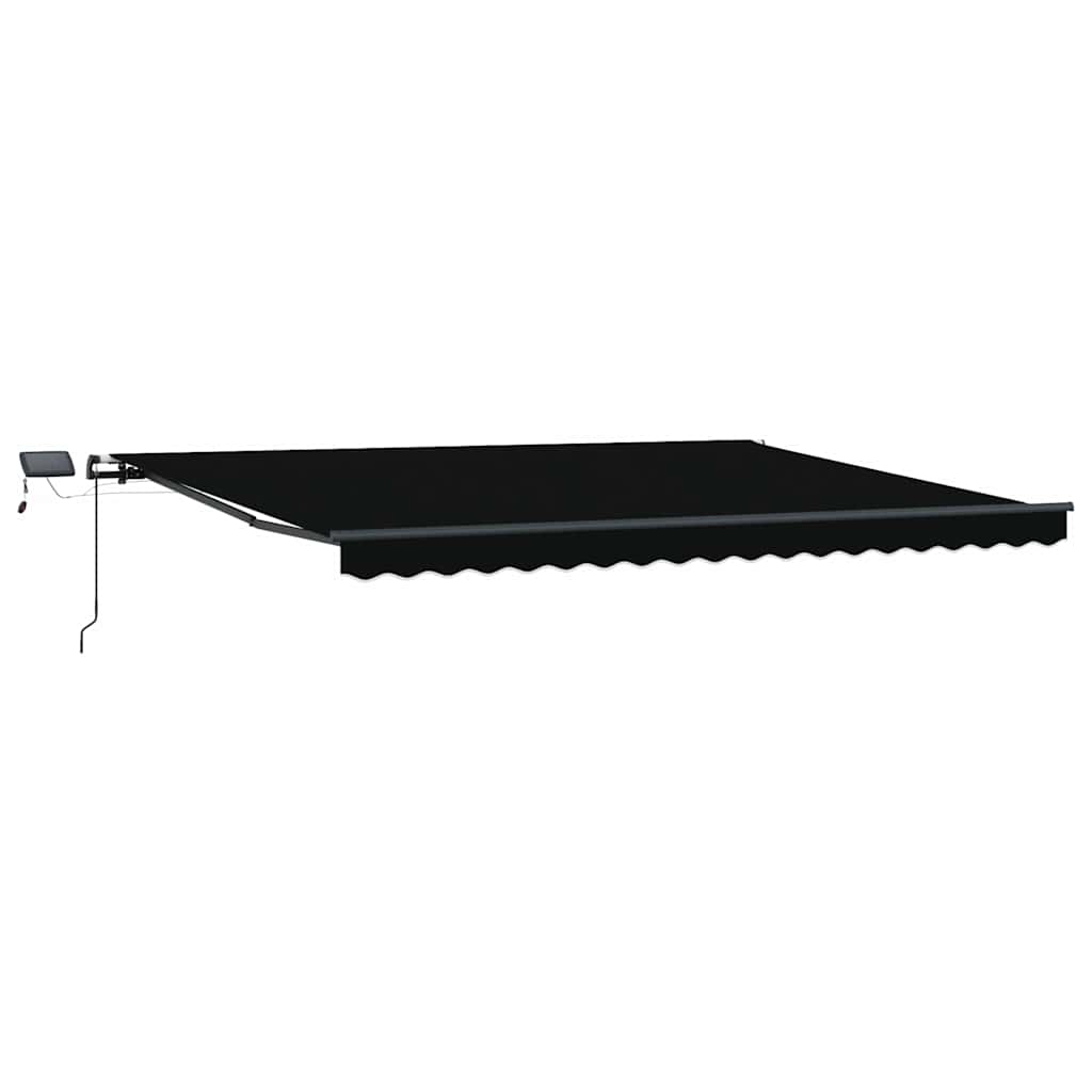 Vidaxl inklapbaar zonnescherm zwart 400 ×300 cm stof
