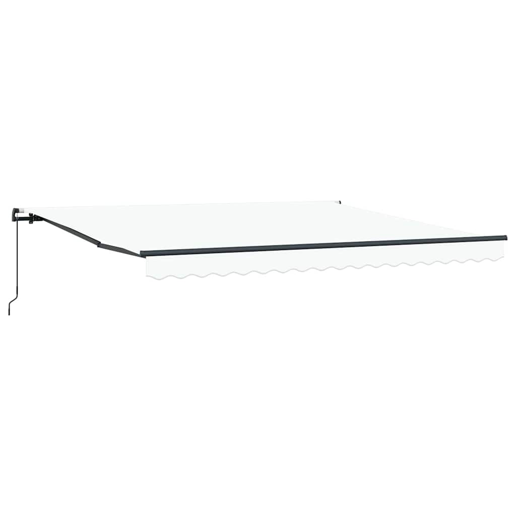 Vidaxl uitschuifbare luifel wit 400 × 300 cm polyester en aluminium