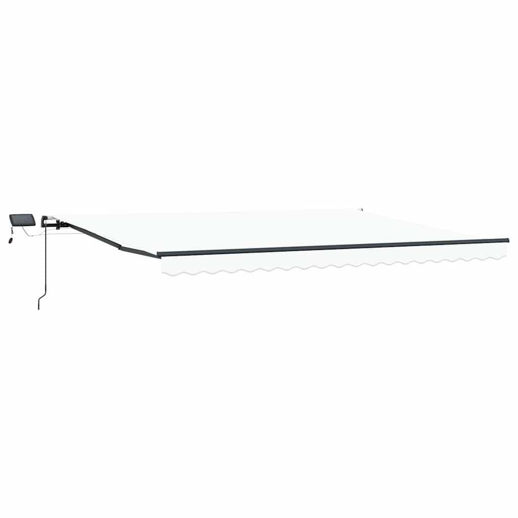 Vidaxl uitschuifbare luifel wit 400 × 300 cm stof en aluminium