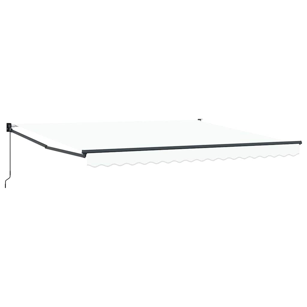 Vidaxl inklapbaar zonnescherm wit 400 × 300 cm polyester en aluminium