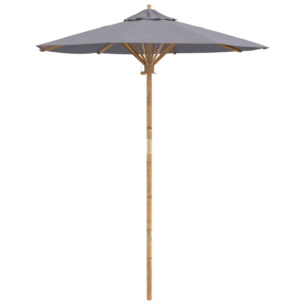 Vidaxl tuinparasol ø 180 x 230 cm bamboe rond donkergrijs