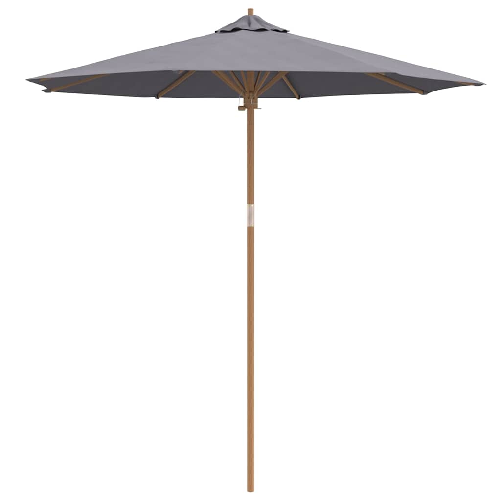 Vidaxl tuinparasol donkergrijs ø 270 x 260 cm bamboe