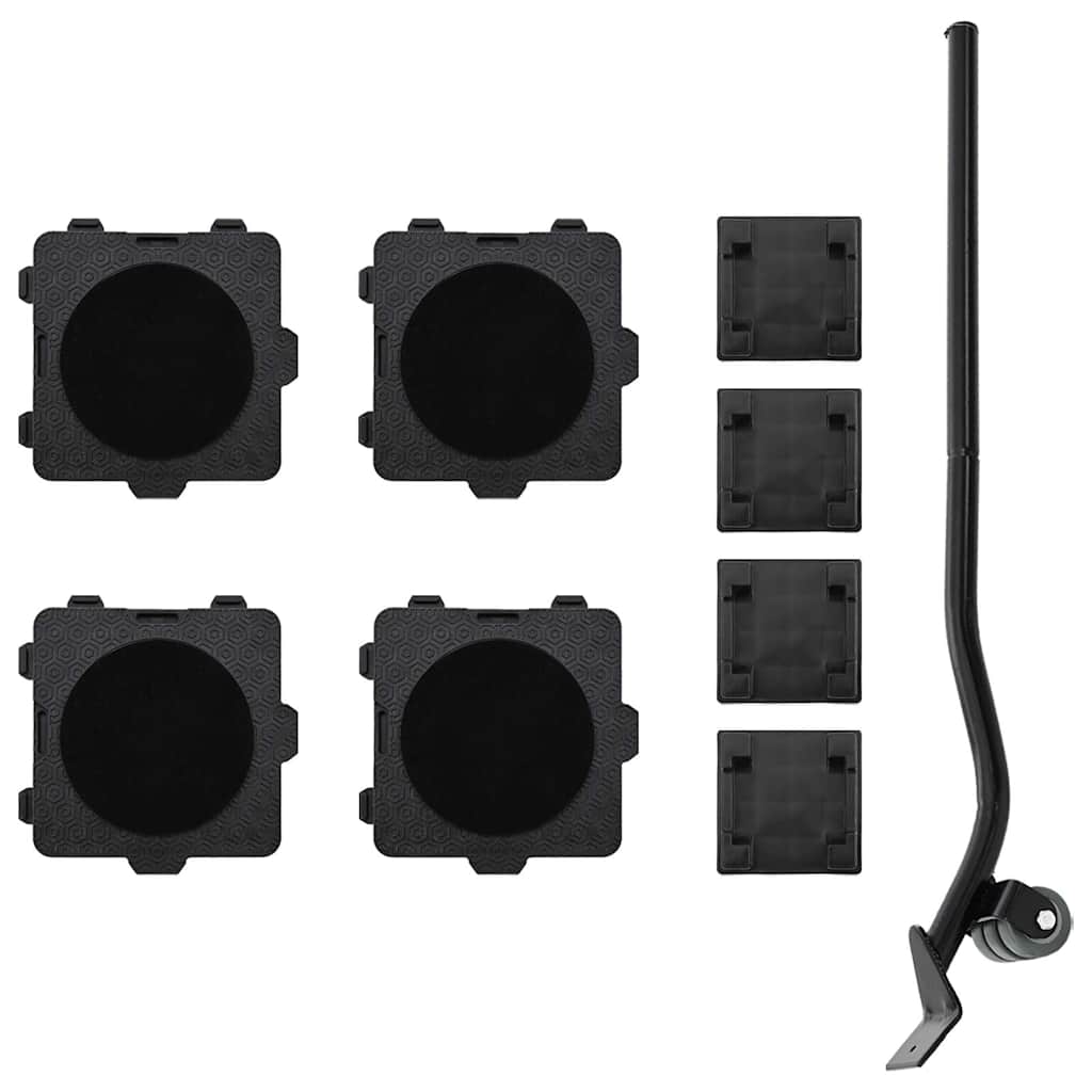 Vidaxl meubelrollers 4 st met lifter 13,5x13,5x4,2 cm 300 kg zwart