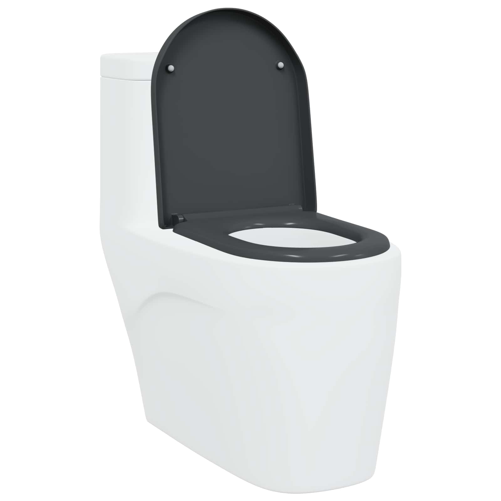 Vidaxl toiletzitting antraciet 49 x 36 x 4 cm duroplast