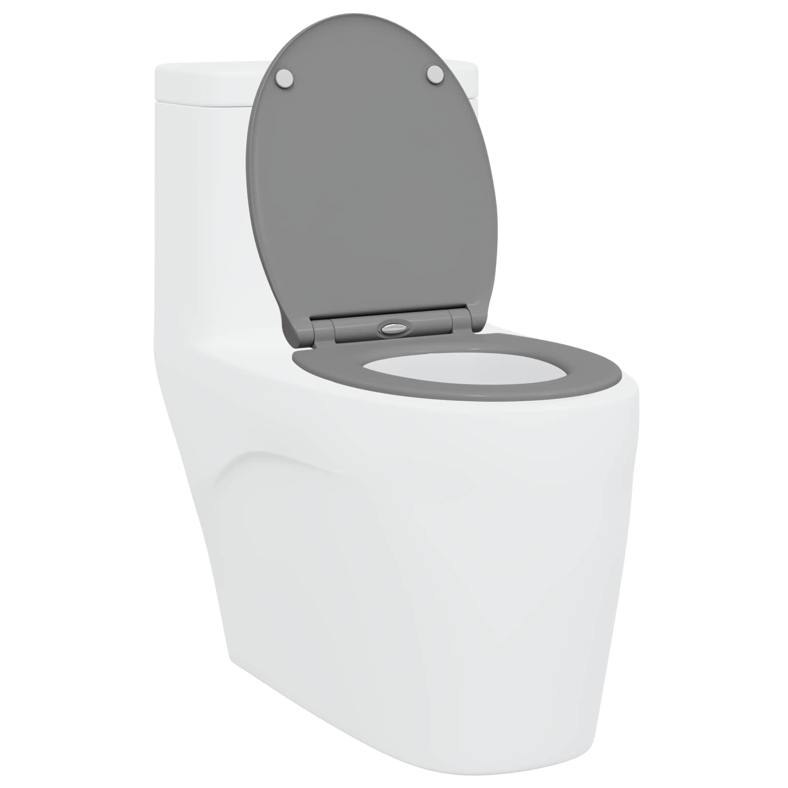 Vidaxl toiletzitting grijs 47 x 37,5 x 3,8 cm duroplast