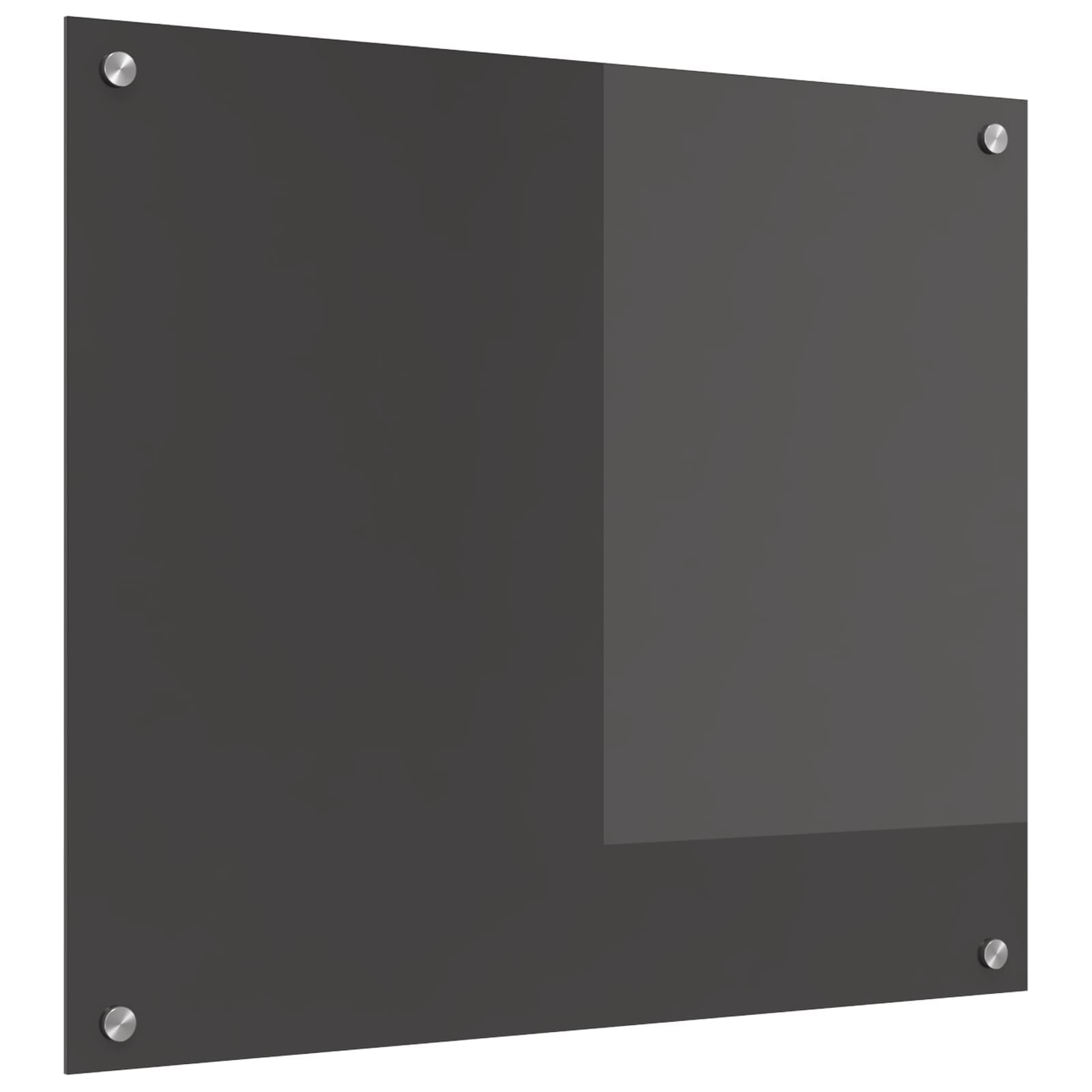 Vidaxl keuken spatscherm donkergrijs 70 x 60 cm gehard glas