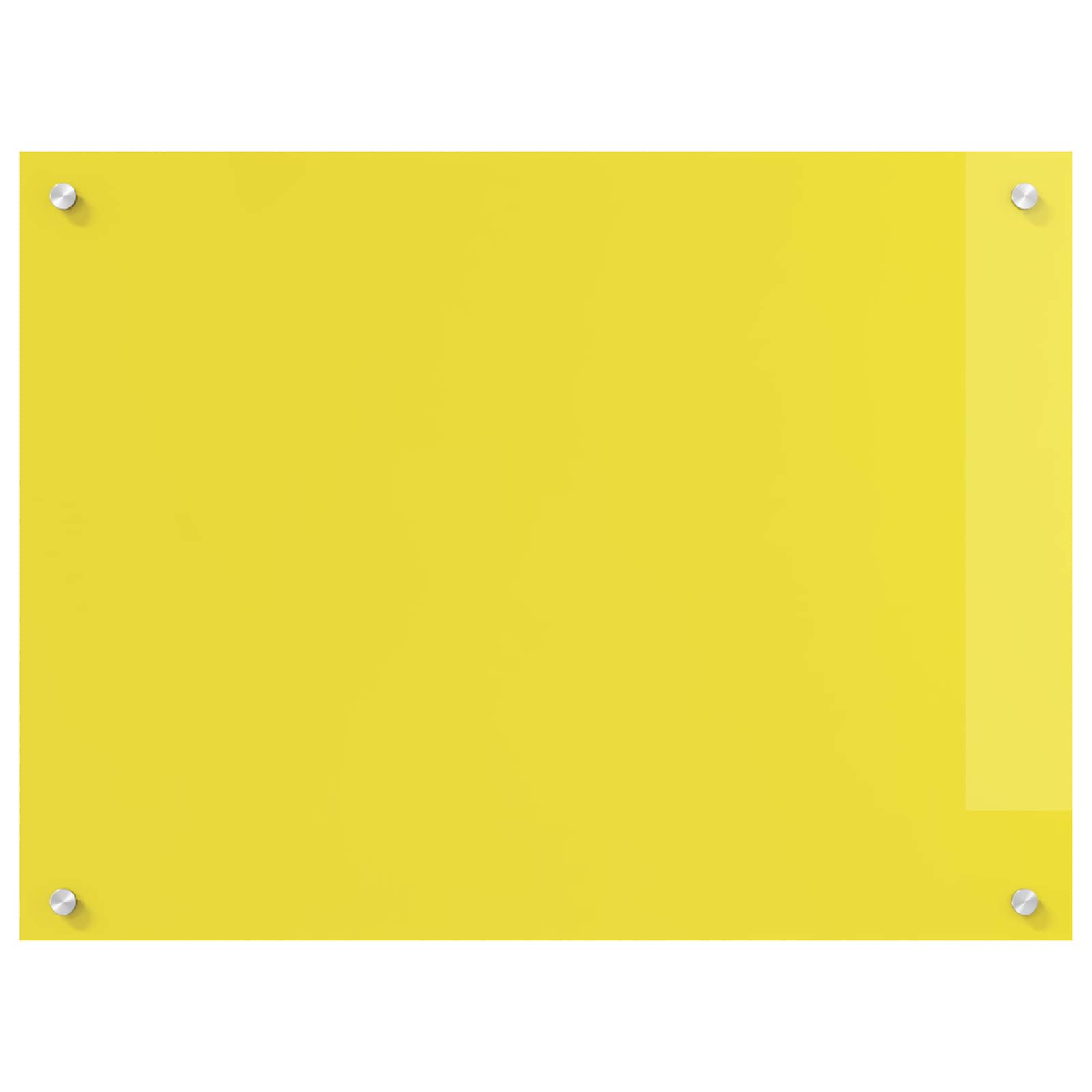 Vidaxl keuken spatscherm geel 80 x 60 cm gehard glas