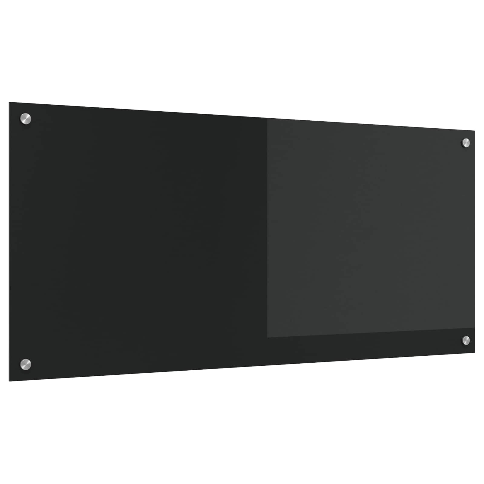 Vidaxl keuken spatscherm zwart 110 x 50 cm gehard glas